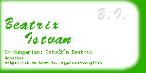 beatrix istvan business card